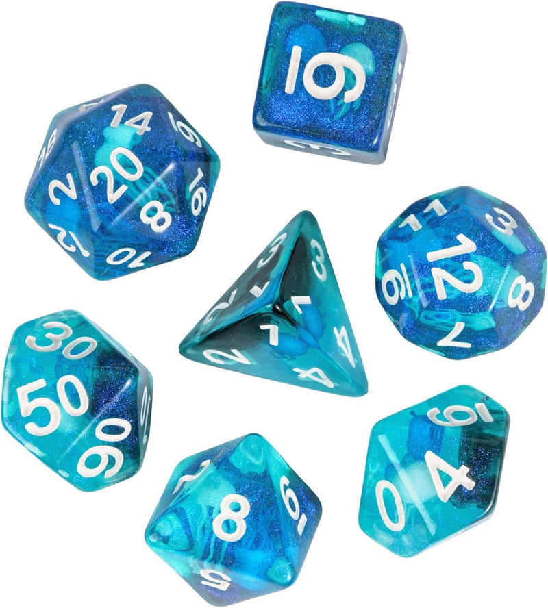 Jellyfish Polyhedral Dice Set (Glow in the Dark)