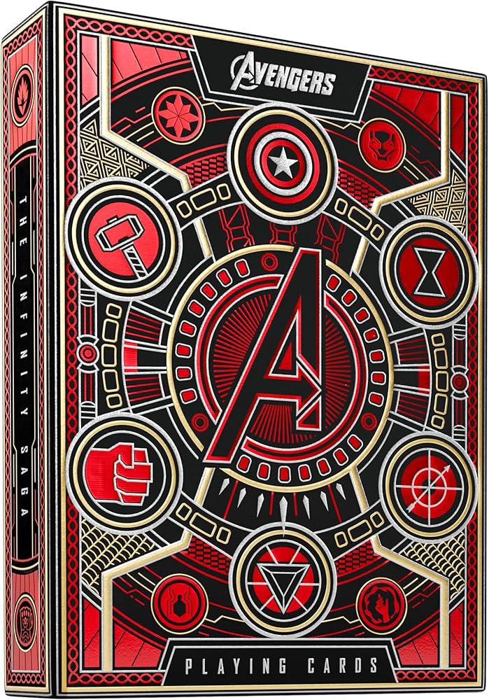 Theory 11 Avengers Playing Cards Red