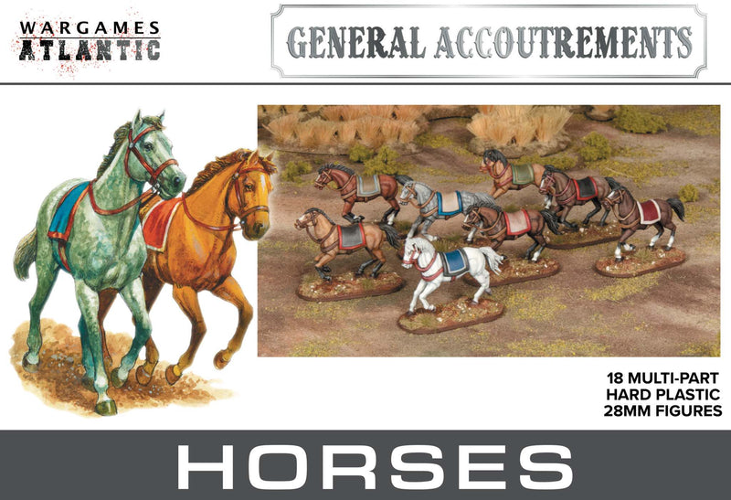 Wargames Atlantic General Accoutrements Horses