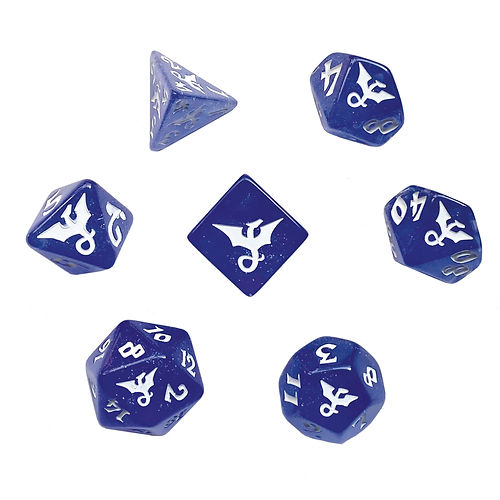 Dragon Polyhedral Dice Set: Sapphire