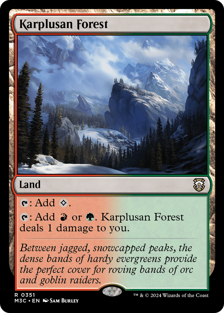 Karplusan Forest (Ripple Foil) [Modern Horizons 3 Commander]