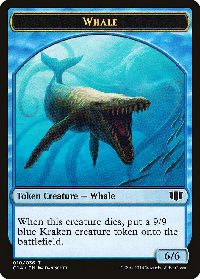 Whale // Zombie (011/036) Double-sided Token [Commander 2014 Tokens]