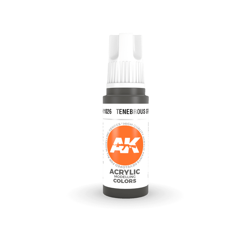 AK Interactive 3rd Gen Acrylic Tenebrous Grey 17ml