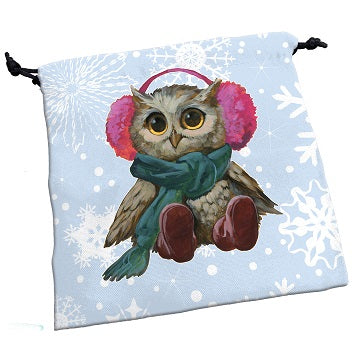 Festive Owls Deluxe Dice Bag