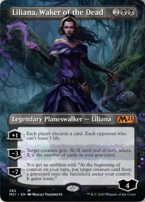 Liliana, Waker of the Dead (Borderless) [Core Set 2021]