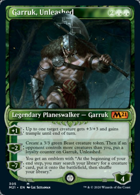 Garruk, Unleashed (Showcase) [Core Set 2021]